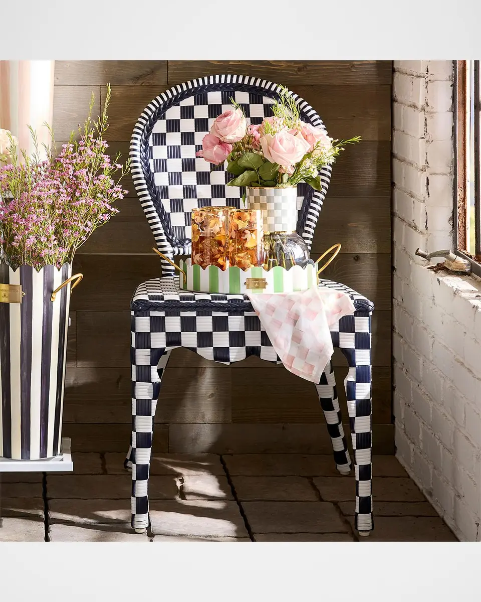 MacKenzie-Childs Gambit Check Outdoor Cafe Chair | Thumbnail 5 MacKenzie-Childs Gambit Check Outdoor Cafe Chair | Thumbnail 5