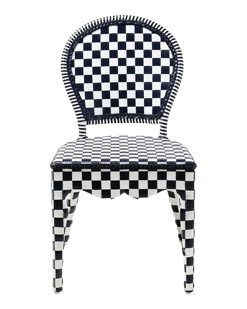 MacKenzie-Childs Gambit Check Outdoor Cafe Chair