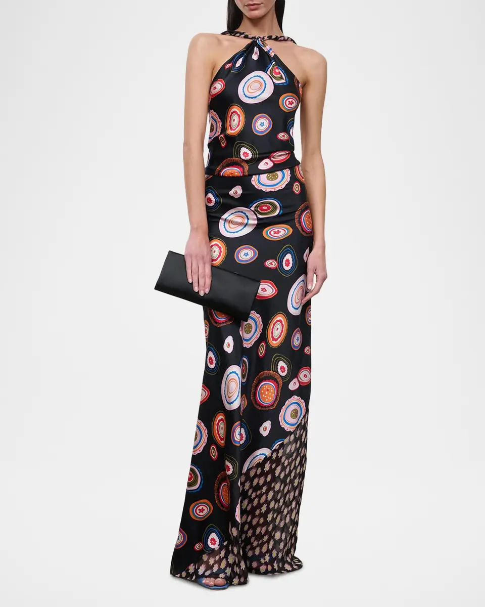 Staud Charli Printed Silk Maxi Dress | Thumbnail 2 Staud Charli Printed Silk Maxi Dress | Thumbnail 2