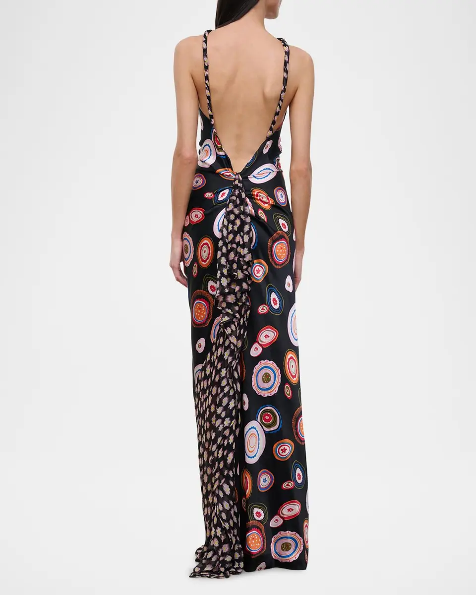 Staud Charli Printed Silk Maxi Dress | Thumbnail 3 Staud Charli Printed Silk Maxi Dress | Thumbnail 3