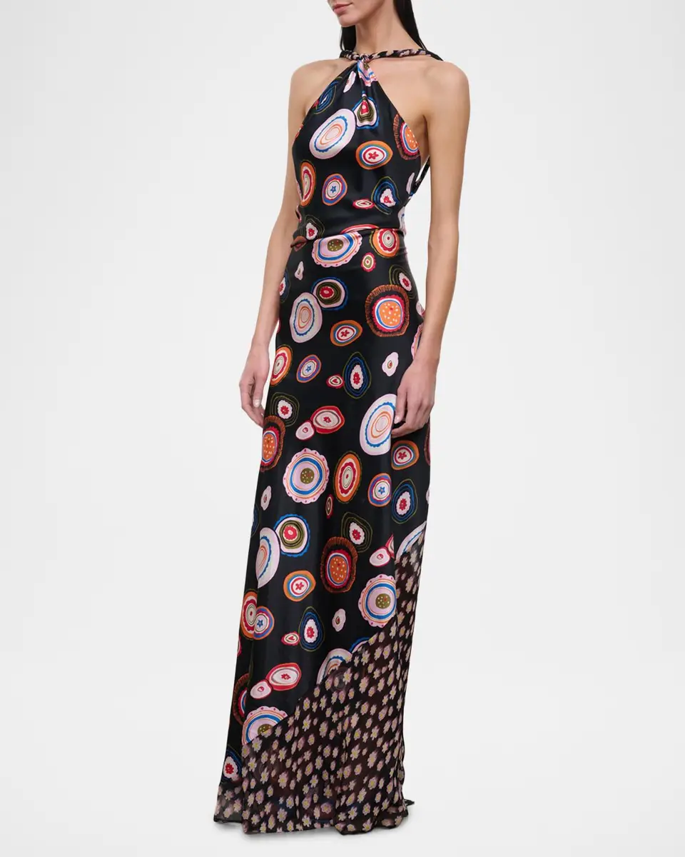 Staud Charli Printed Silk Maxi Dress | Thumbnail 4 Staud Charli Printed Silk Maxi Dress | Thumbnail 4