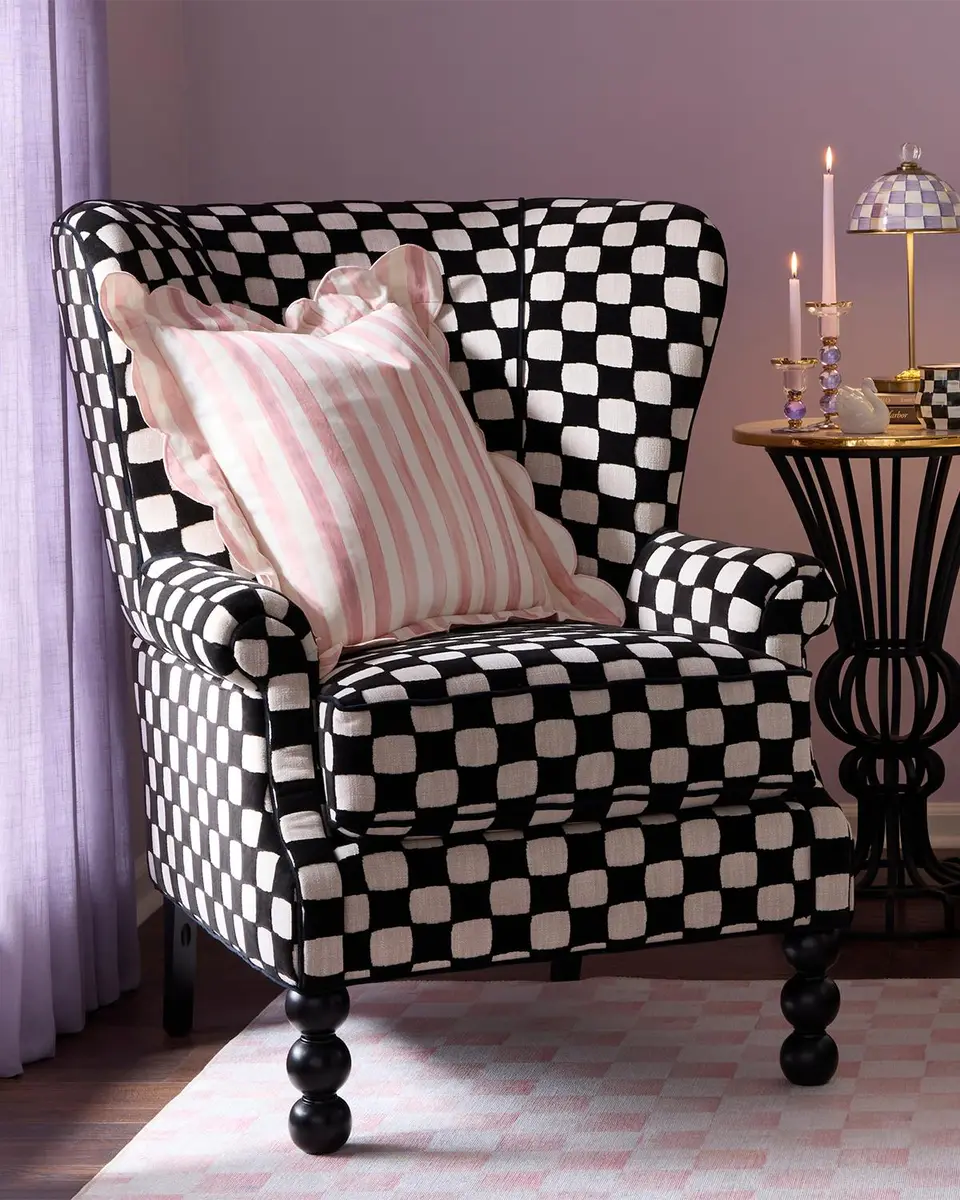 MacKenzie-Childs Gambit Wing Chair | Thumbnail 2 MacKenzie-Childs Gambit Wing Chair | Thumbnail 2