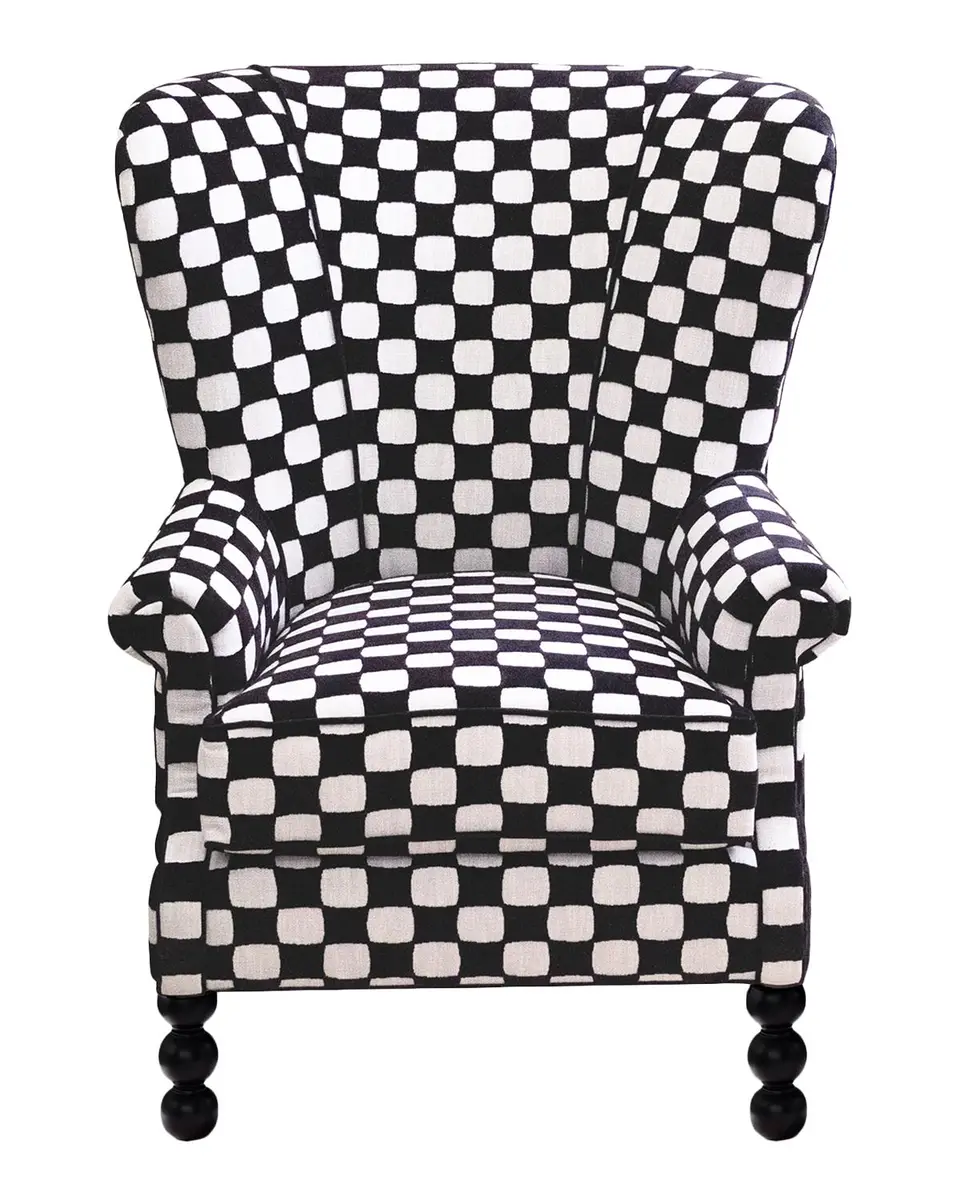 MacKenzie-Childs Gambit Wing Chair | Thumbnail 3 MacKenzie-Childs Gambit Wing Chair | Thumbnail 3
