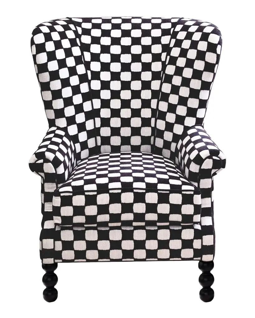 MacKenzie-Childs Gambit Wing Chair