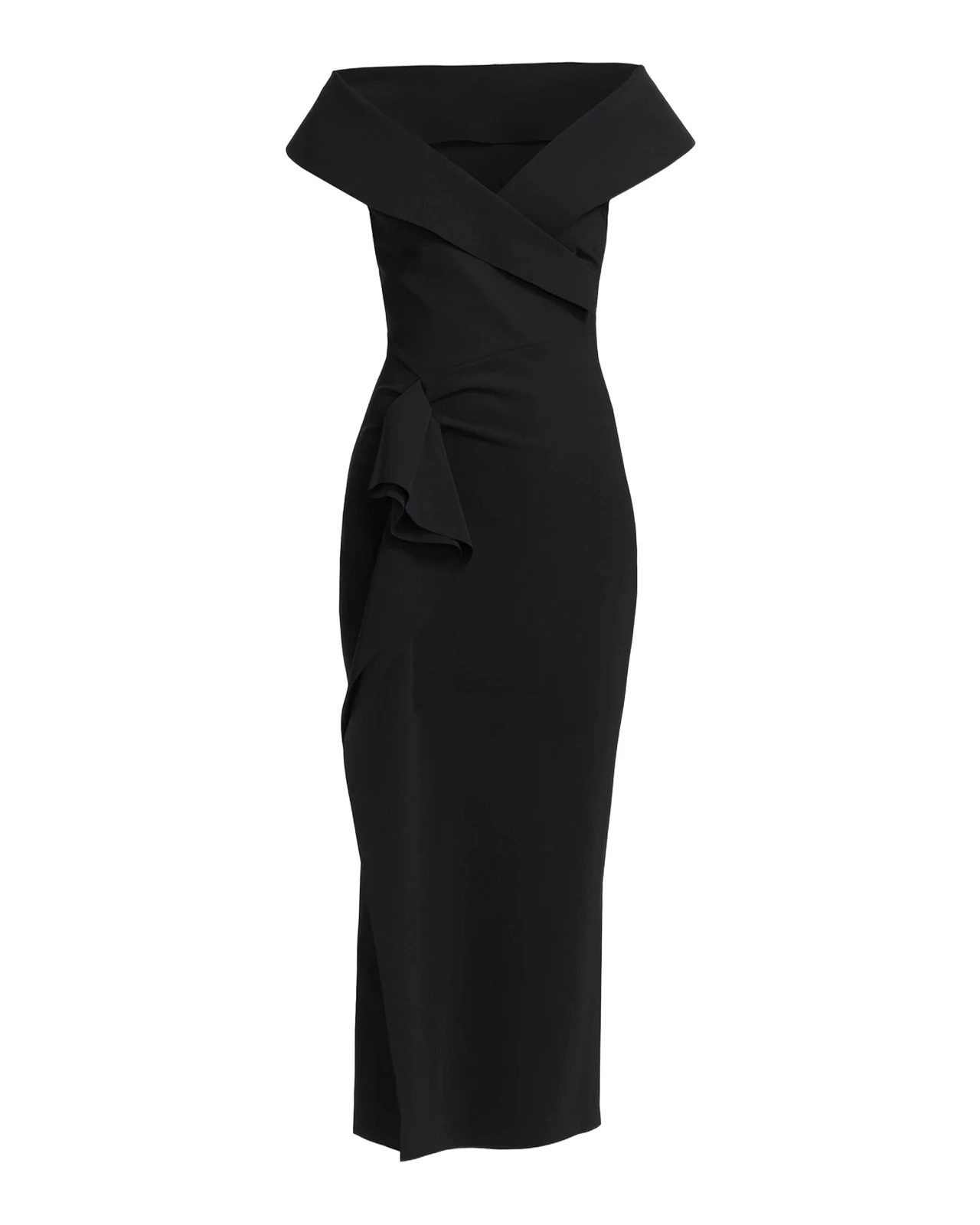 Norshana Portrait-Neck Cocktail Dress Norshana Portrait-Neck Cocktail Dress