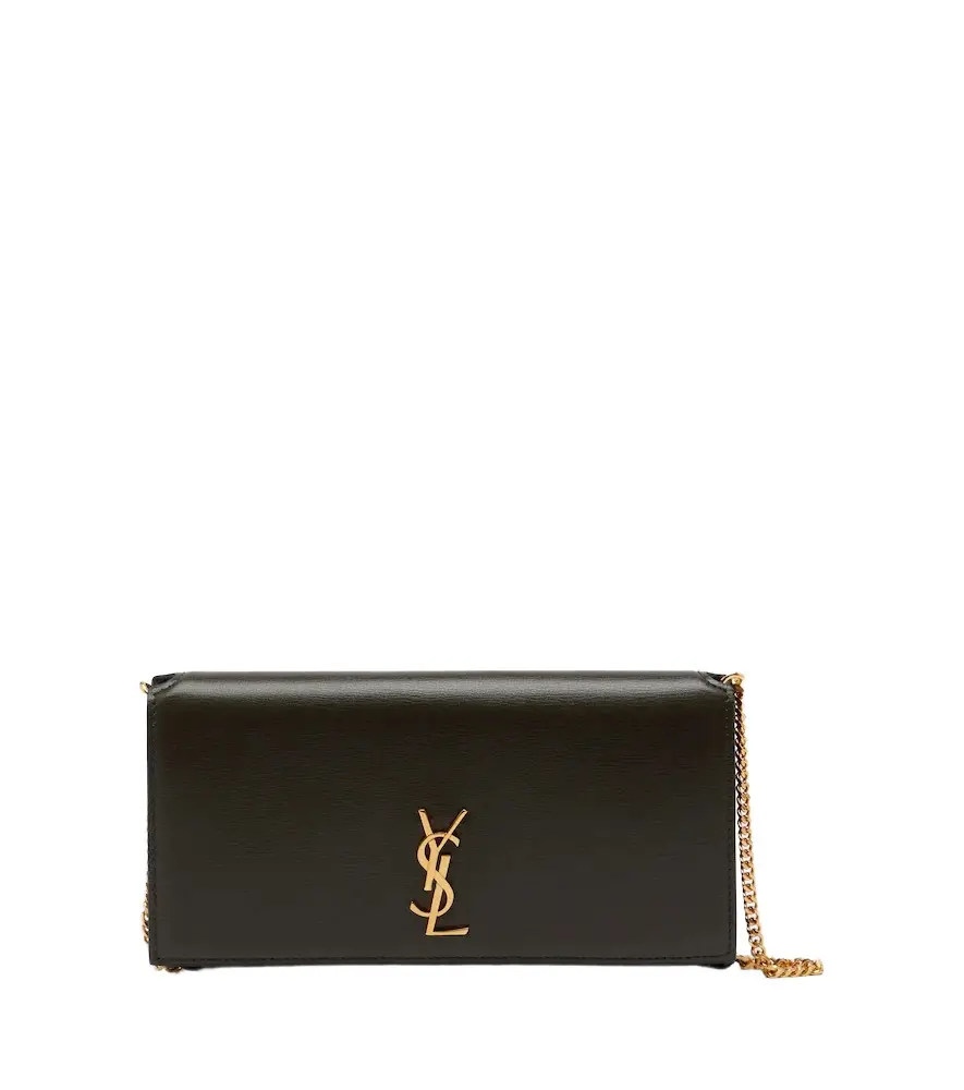 Saint Laurent Cassandre leather phone pouch