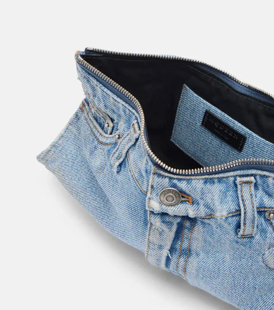 Alexander McQueen Manta Small denim clutch | Thumbnail 6 Alexander McQueen Manta Small denim clutch | Thumbnail 6