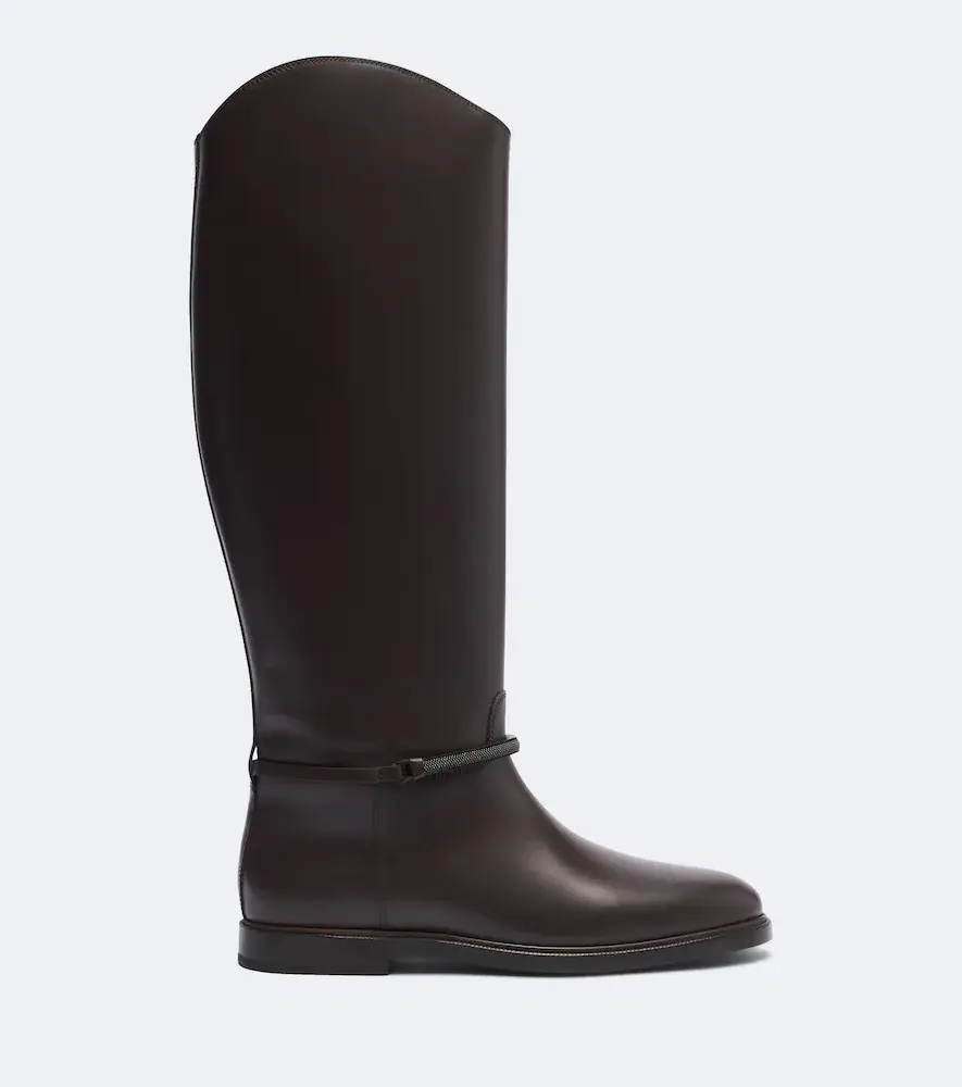 Brunello Cucinelli Monili leather knee-high boots | Thumbnail 2 Brunello Cucinelli Monili leather knee-high boots | Thumbnail 2