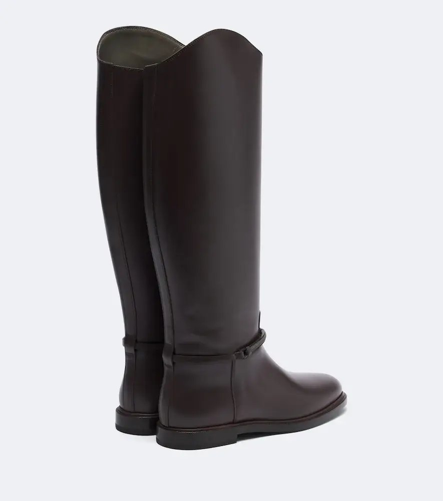 Brunello Cucinelli Monili leather knee-high boots | Thumbnail 3 Brunello Cucinelli Monili leather knee-high boots | Thumbnail 3