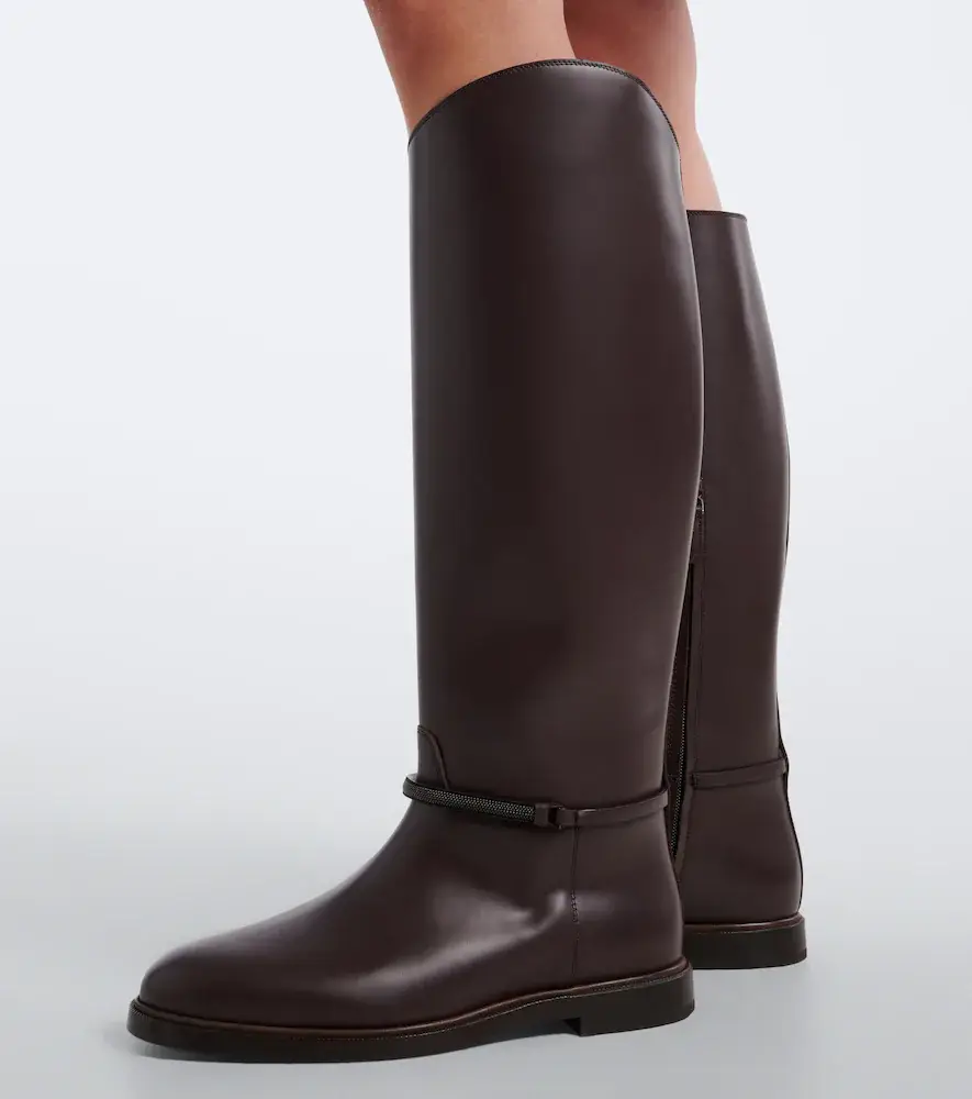 Brunello Cucinelli Monili leather knee-high boots | Thumbnail 6 Brunello Cucinelli Monili leather knee-high boots | Thumbnail 6
