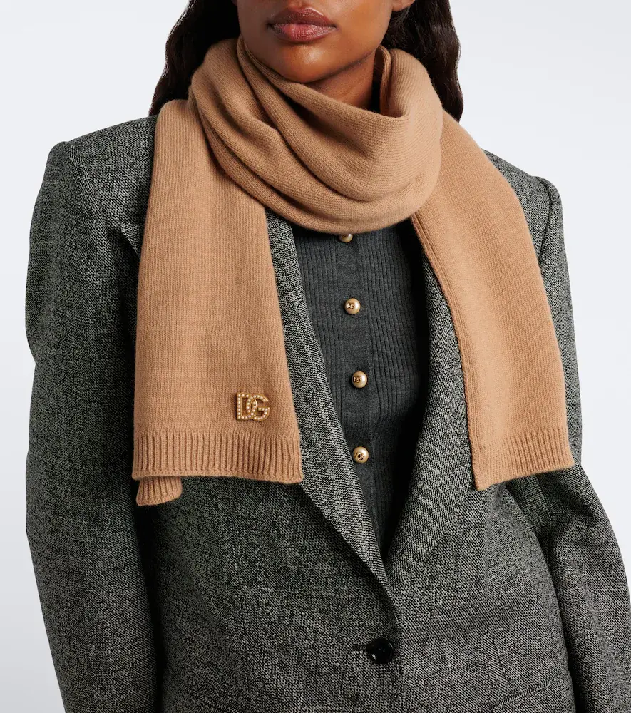 Dolce & Gabbana DG embellished virgin wool scarf | Thumbnail 5