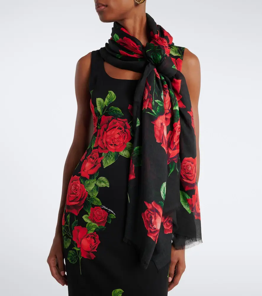 Dolce & Gabbana Floral silk scarf | Thumbnail 5