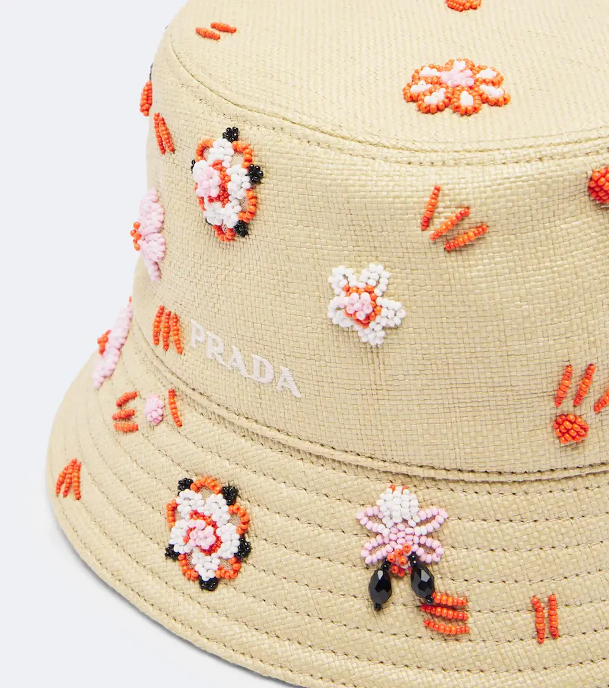Prada Embroidered canvas bucket hat | Thumbnail 3