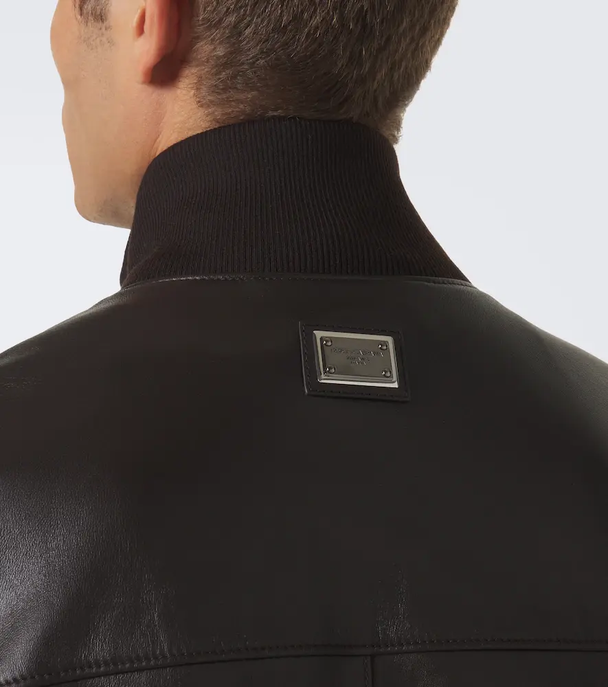 Dolce & Gabbana Leather blouson jacket | Thumbnail 3 Dolce & Gabbana Leather blouson jacket | Thumbnail 3