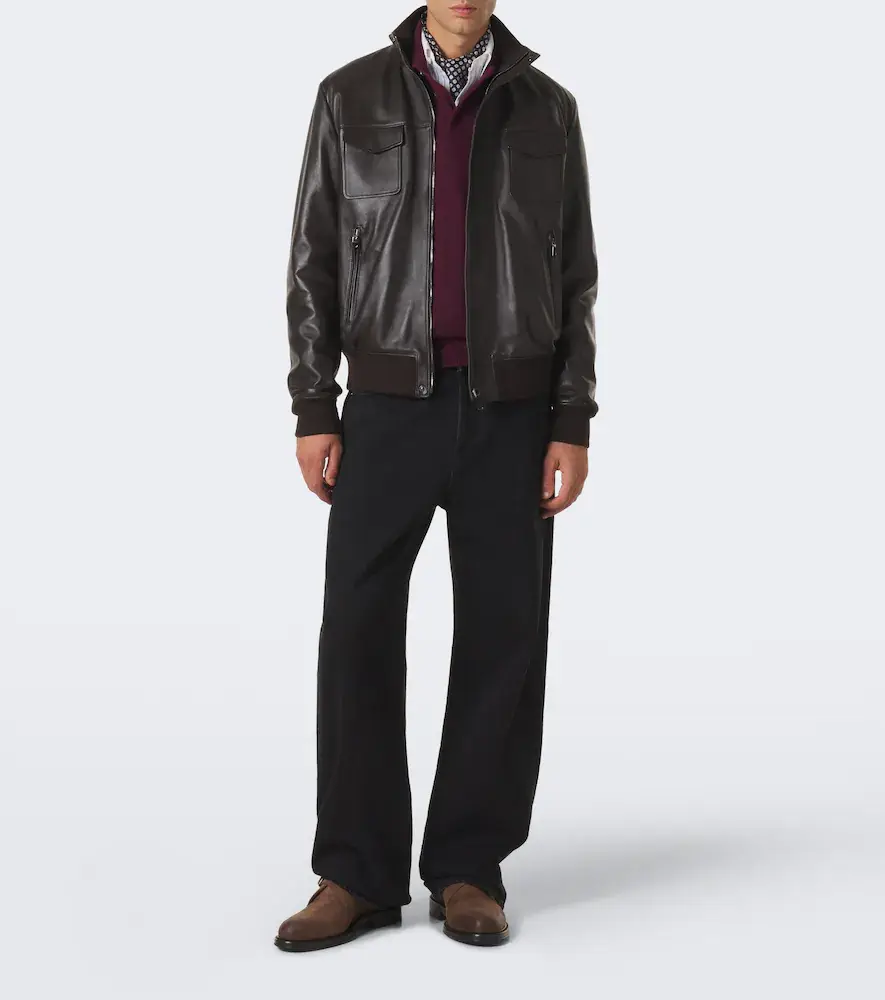 Dolce & Gabbana Leather blouson jacket | Thumbnail 6 Dolce & Gabbana Leather blouson jacket | Thumbnail 6