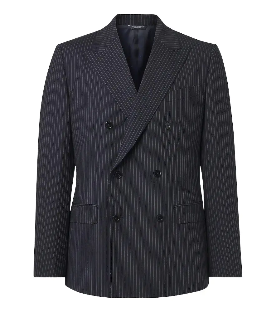 Dolce & Gabbana Pinstripe double-breasted wool-blend blazer | Image 1 Dolce & Gabbana Pinstripe double-breasted wool-blend blazer | Image 1