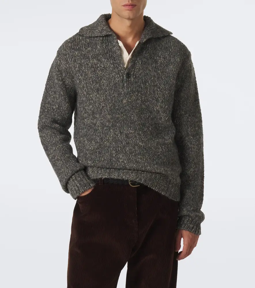 Dolce & Gabbana Wool, alpaca, and linen polo sweater | Thumbnail 5 Dolce & Gabbana Wool, alpaca, and linen polo sweater | Thumbnail 5