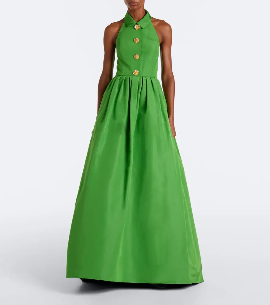 Carolina Herrera Embellished pleated silk gown | Thumbnail 5