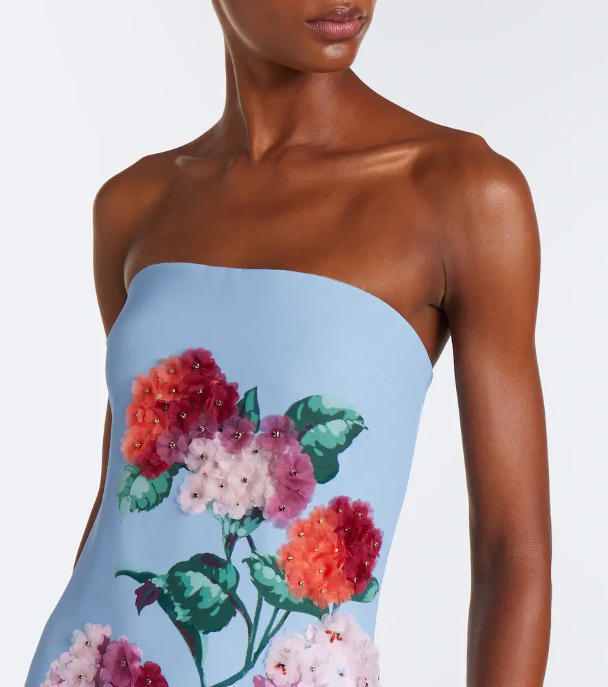 Carolina Herrera Embellished floral-appliqué bustier gown | Thumbnail 3