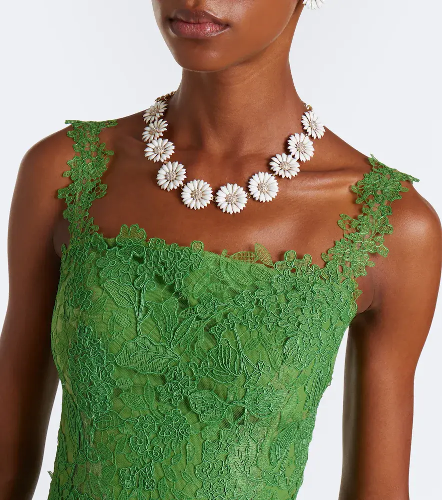 Carolina Herrera Floral lace midi dress | Thumbnail 2 Carolina Herrera Floral lace midi dress | Thumbnail 2