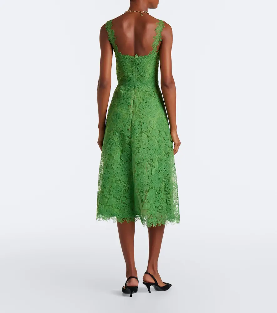 Carolina Herrera Floral lace midi dress | Thumbnail 3 Carolina Herrera Floral lace midi dress | Thumbnail 3