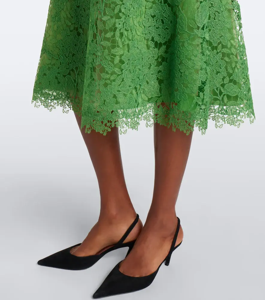 Carolina Herrera Floral lace midi dress | Thumbnail 4 Carolina Herrera Floral lace midi dress | Thumbnail 4