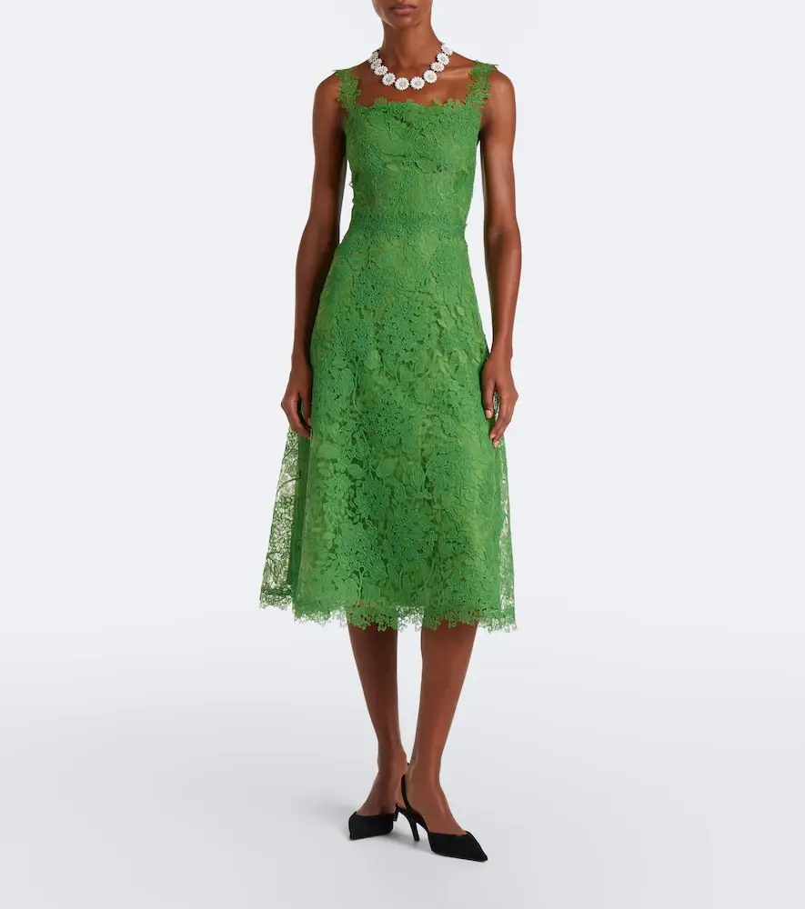 Carolina Herrera Floral lace midi dress | Thumbnail 5 Carolina Herrera Floral lace midi dress | Thumbnail 5