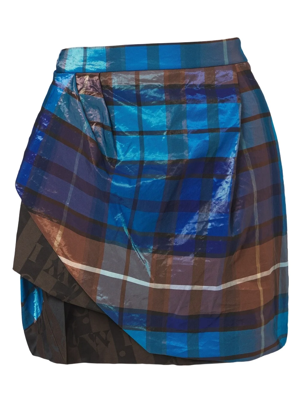 Zora draped plaid miniskirt Zora draped plaid miniskirt