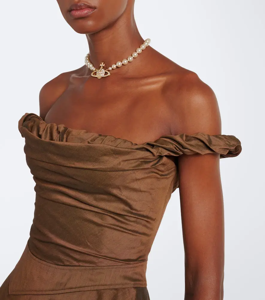 Vivienne Westwood Chichi draped cotton-blend bustier dress | Thumbnail 5 Vivienne Westwood Chichi draped cotton-blend bustier dress | Thumbnail 5