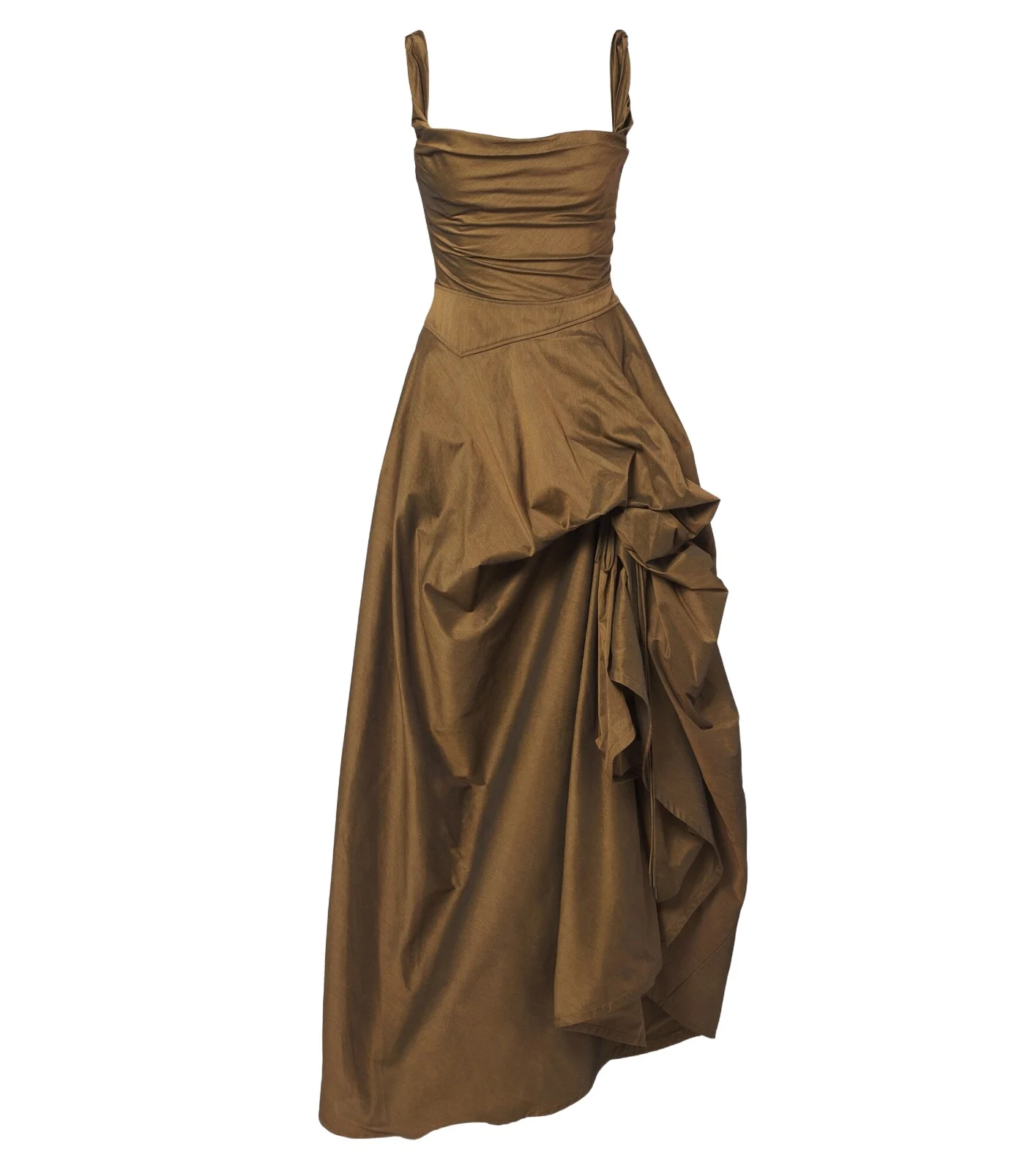 Chichi draped cotton-blend bustier dress Chichi draped cotton-blend bustier dress