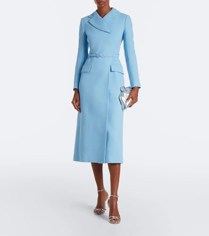 Emilia Wickstead Kalonice wool crêpe midi dress | Thumbnail 3