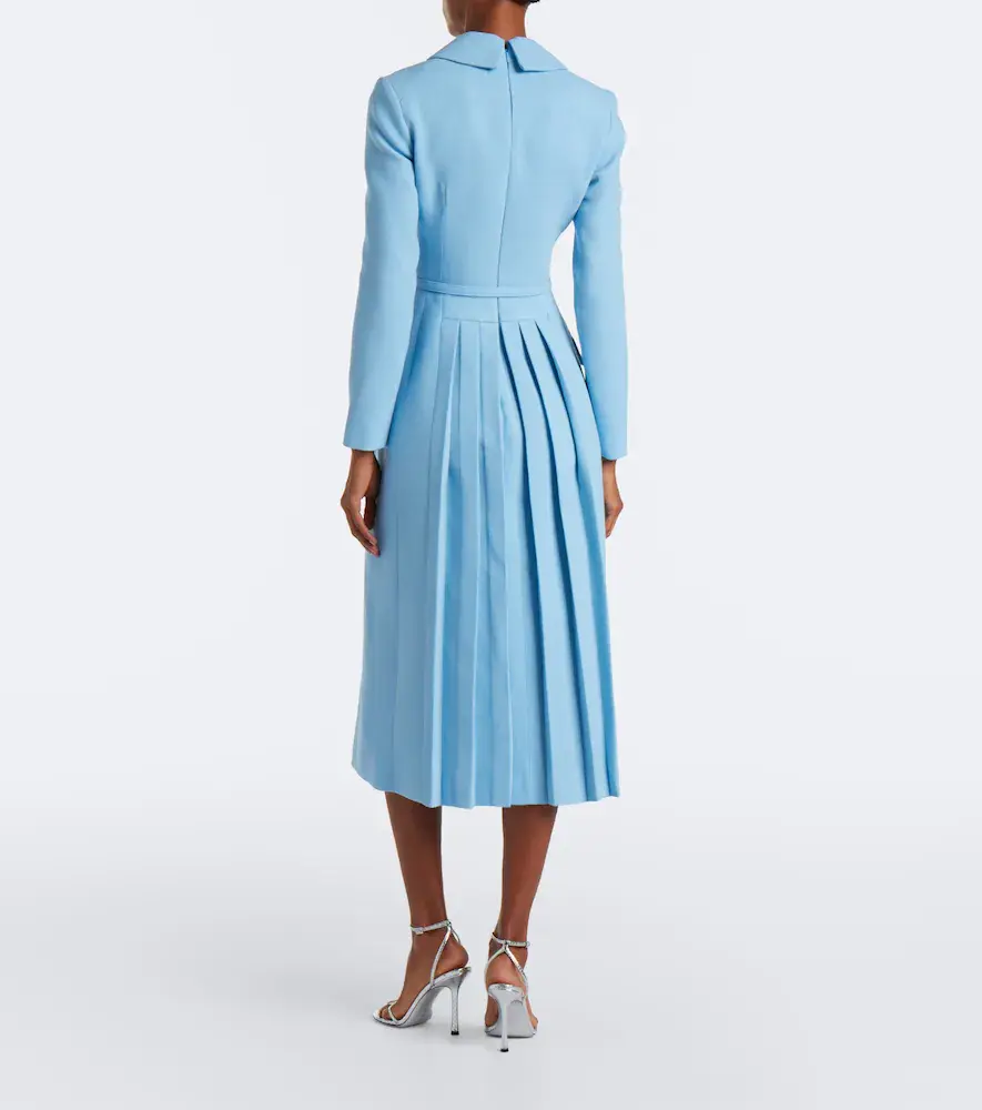 Emilia Wickstead Kalonice wool crêpe midi dress | Thumbnail 4