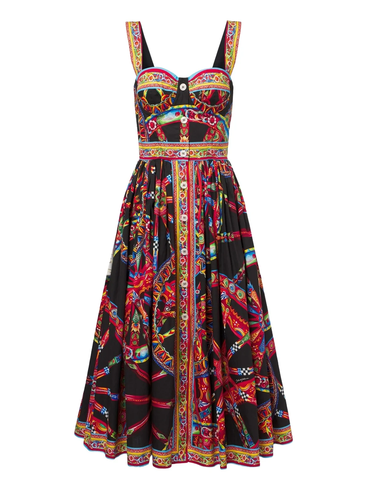 Dolce & Gabbana Carretto cotton poplin midi dress