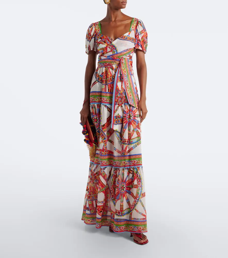 Dolce & Gabbana Carretto cotton maxi dress | Thumbnail 3 Dolce & Gabbana Carretto cotton maxi dress | Thumbnail 3