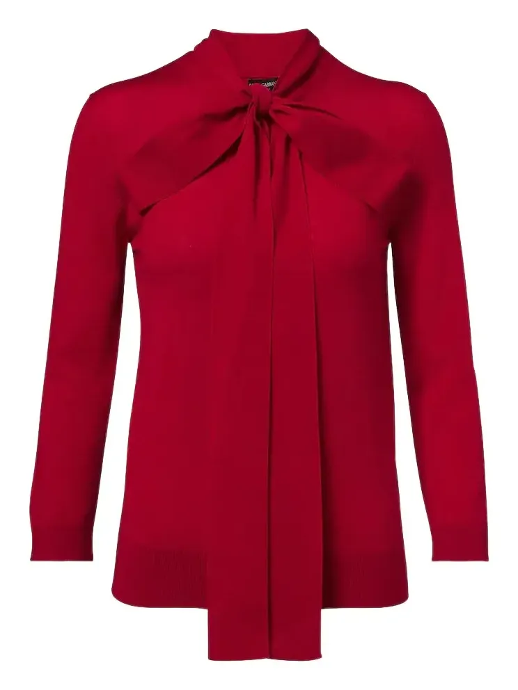 Dolce & Gabbana Bow-detail virgin wool sweater