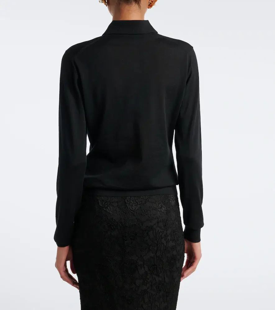 Dolce & Gabbana Embellished cashmere polo sweater | Thumbnail 3