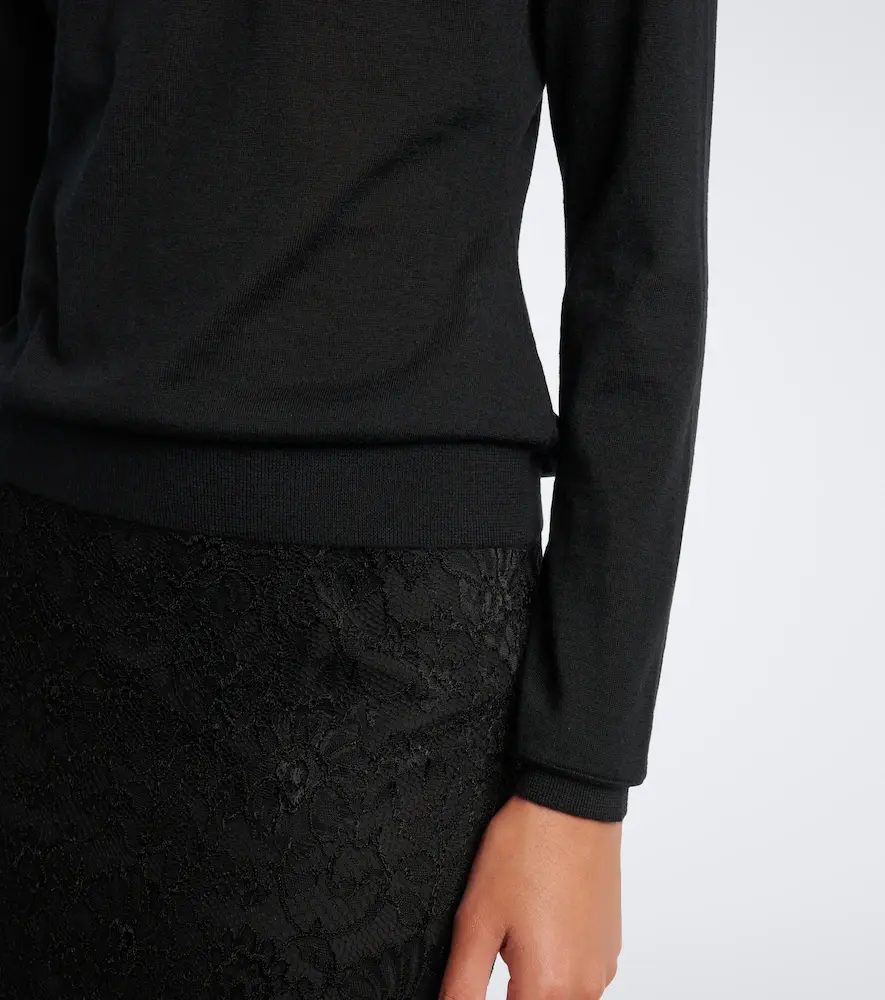 Dolce & Gabbana Embellished cashmere polo sweater | Thumbnail 5