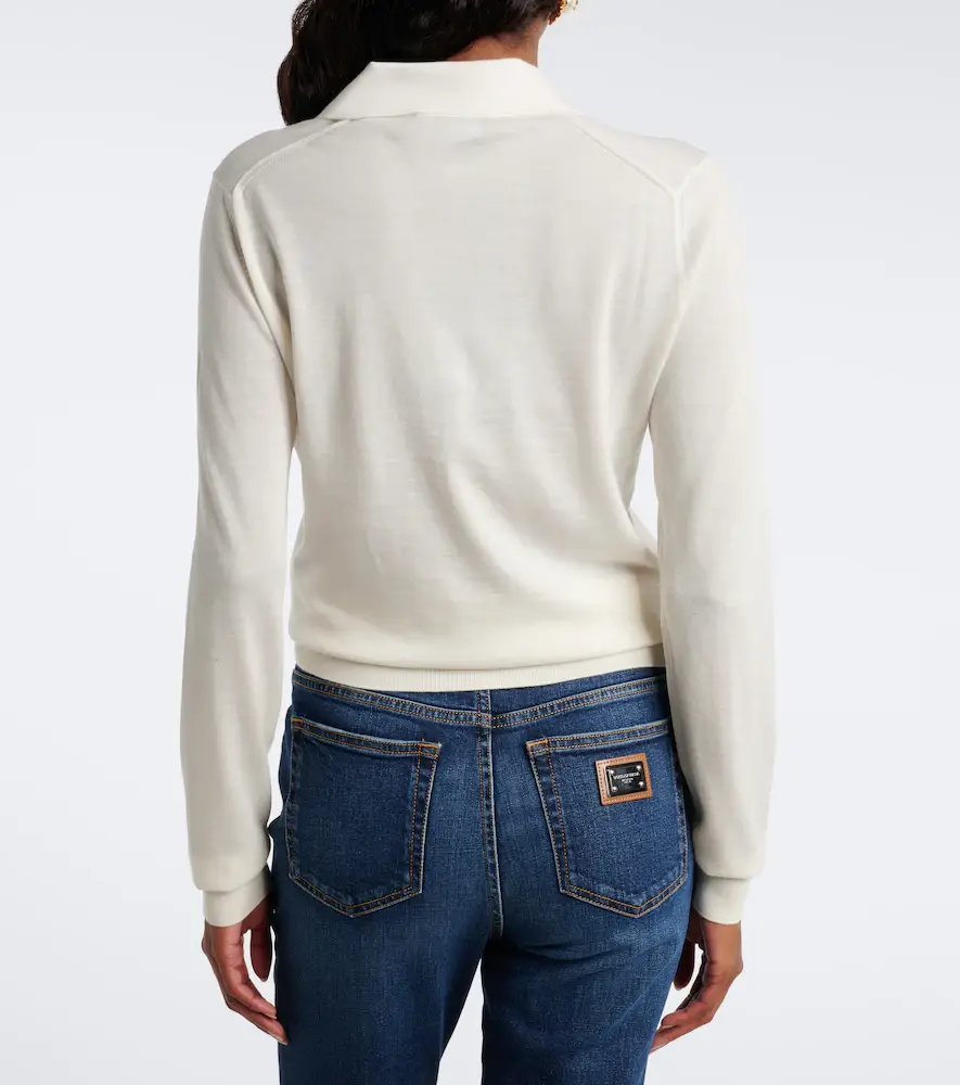 Dolce & Gabbana Embellished cashmere-blend polo sweater | Thumbnail 5 Dolce & Gabbana Embellished cashmere-blend polo sweater | Thumbnail 5