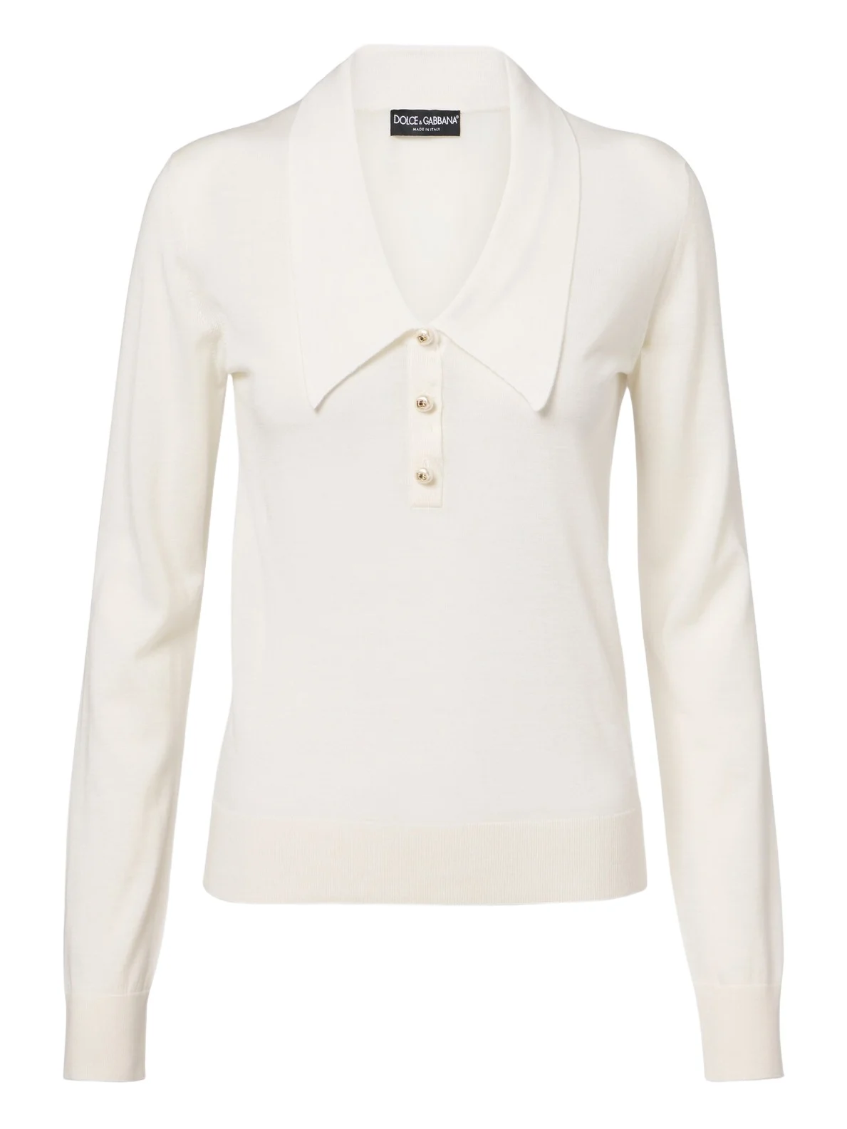 Embellished cashmere-blend polo sweater Embellished cashmere-blend polo sweater