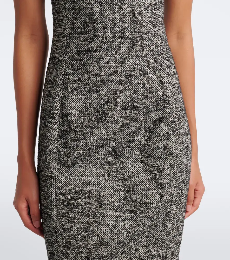 Dolce & Gabbana Wool and silk-blend tweed midi dress | Thumbnail 3 Dolce & Gabbana Wool and silk-blend tweed midi dress | Thumbnail 3