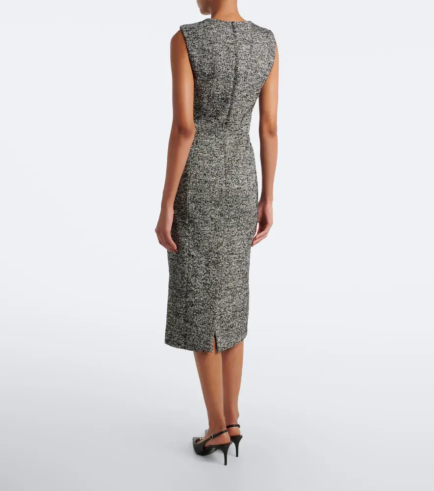 Dolce & Gabbana Wool and silk-blend tweed midi dress | Thumbnail 5 Dolce & Gabbana Wool and silk-blend tweed midi dress | Thumbnail 5