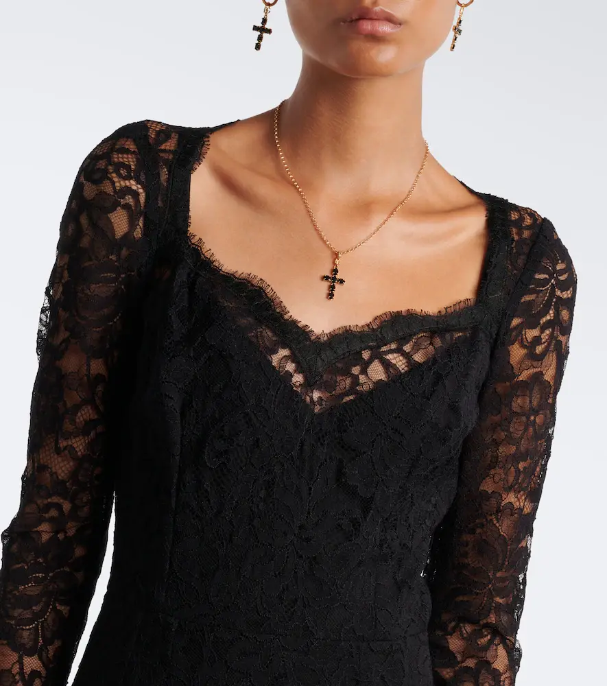 Dolce & Gabbana Lace midi dress | Thumbnail 3 Dolce & Gabbana Lace midi dress | Thumbnail 3