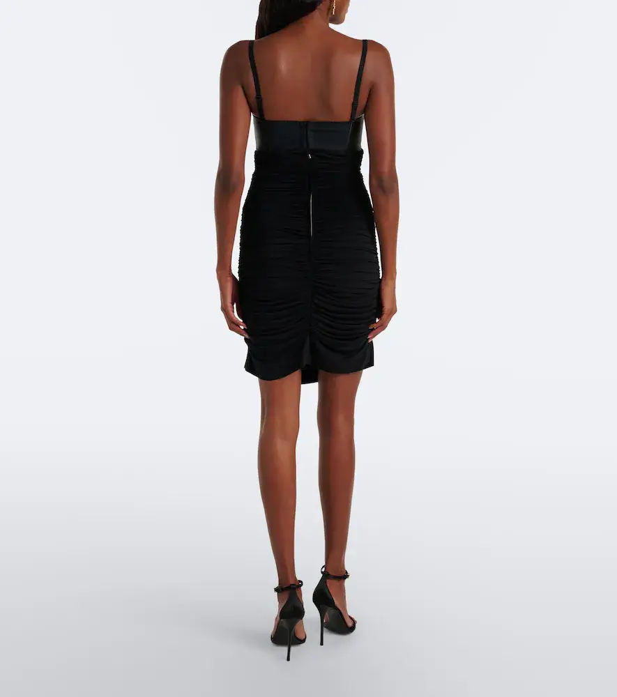 Dolce & Gabbana Ruched satin minidress | Thumbnail 4 Dolce & Gabbana Ruched satin minidress | Thumbnail 4