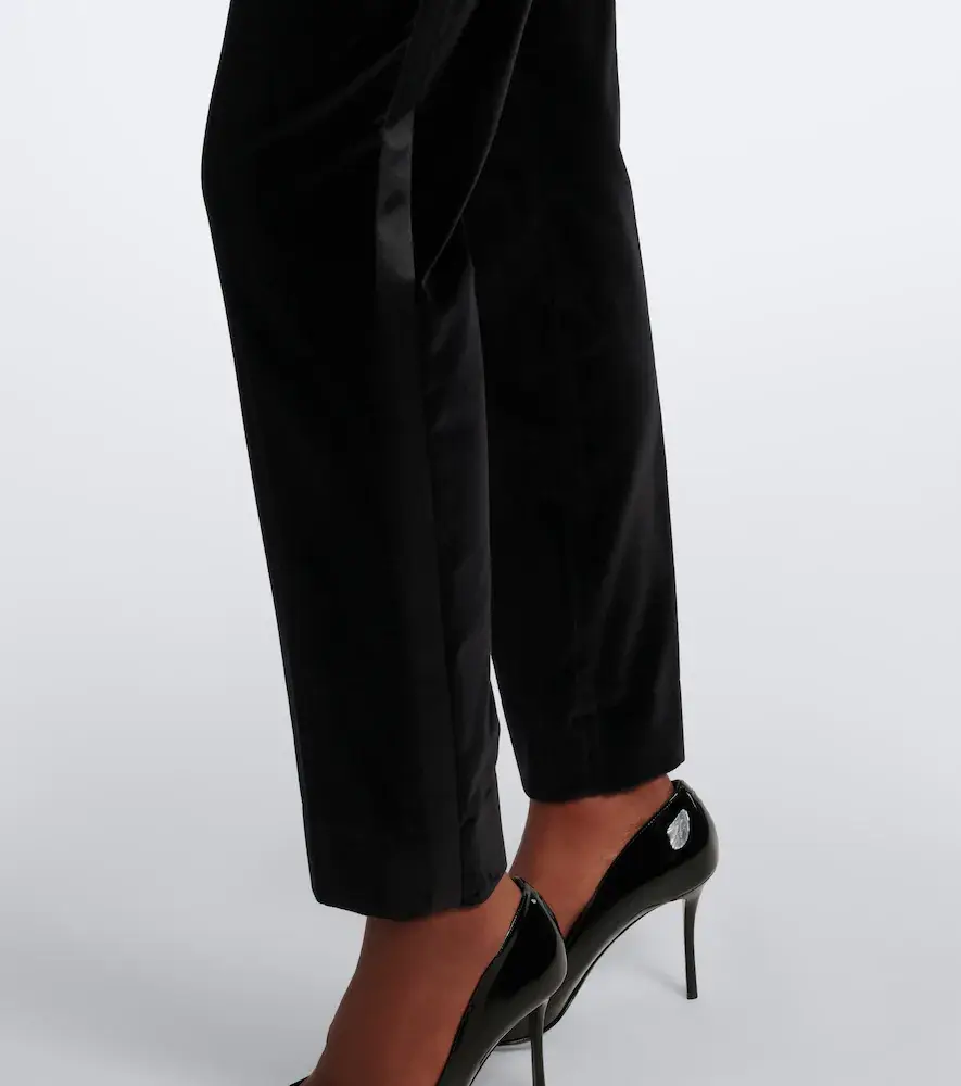 Dolce & Gabbana Cotton and silk-blend velvet slim pants | Thumbnail 5 Dolce & Gabbana Cotton and silk-blend velvet slim pants | Thumbnail 5