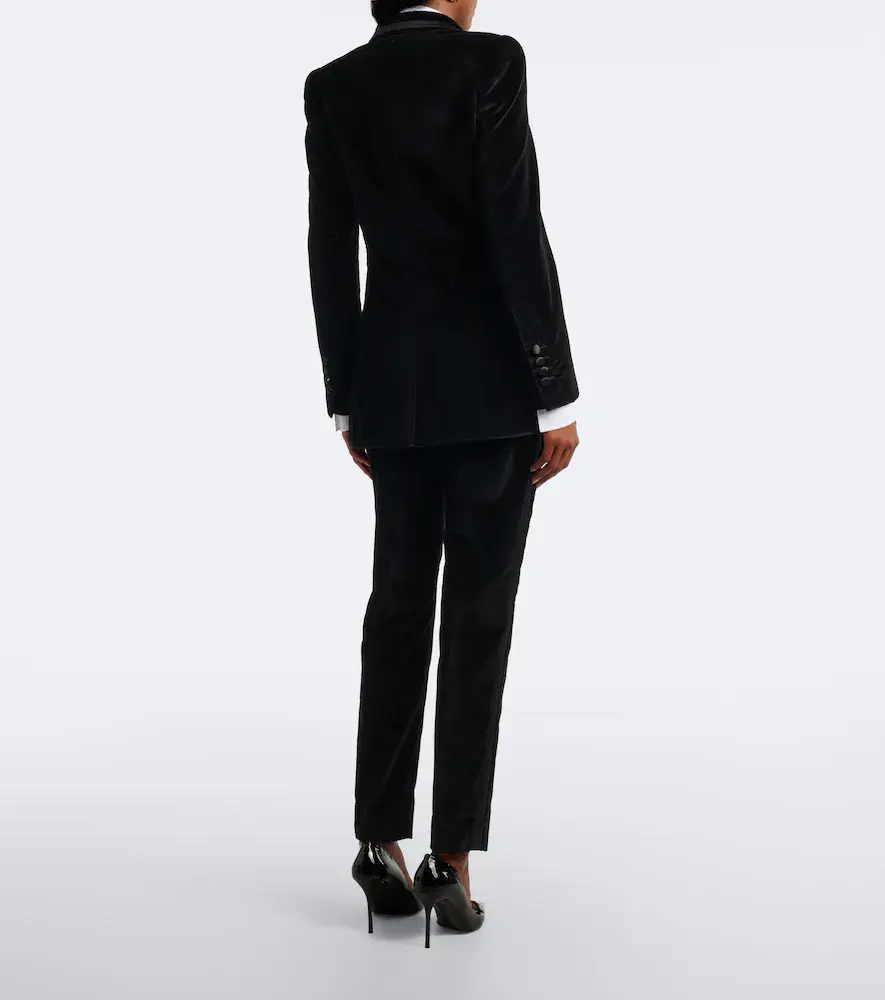 Dolce & Gabbana Cotton and silk-blend velvet slim pants | Thumbnail 6 Dolce & Gabbana Cotton and silk-blend velvet slim pants | Thumbnail 6