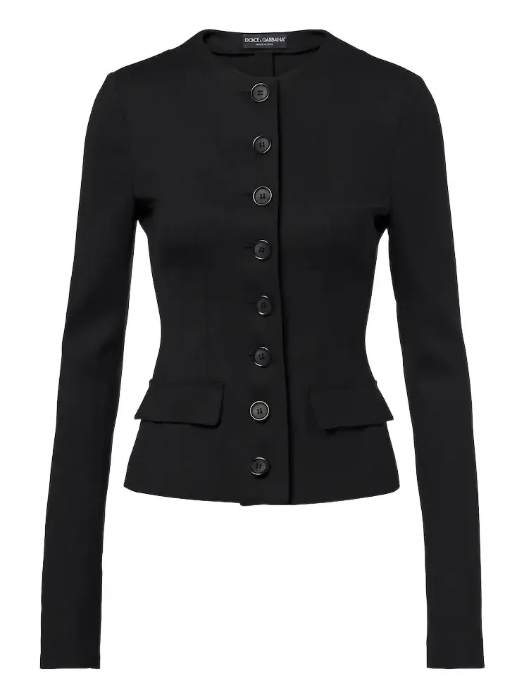 Wool-blend blazer