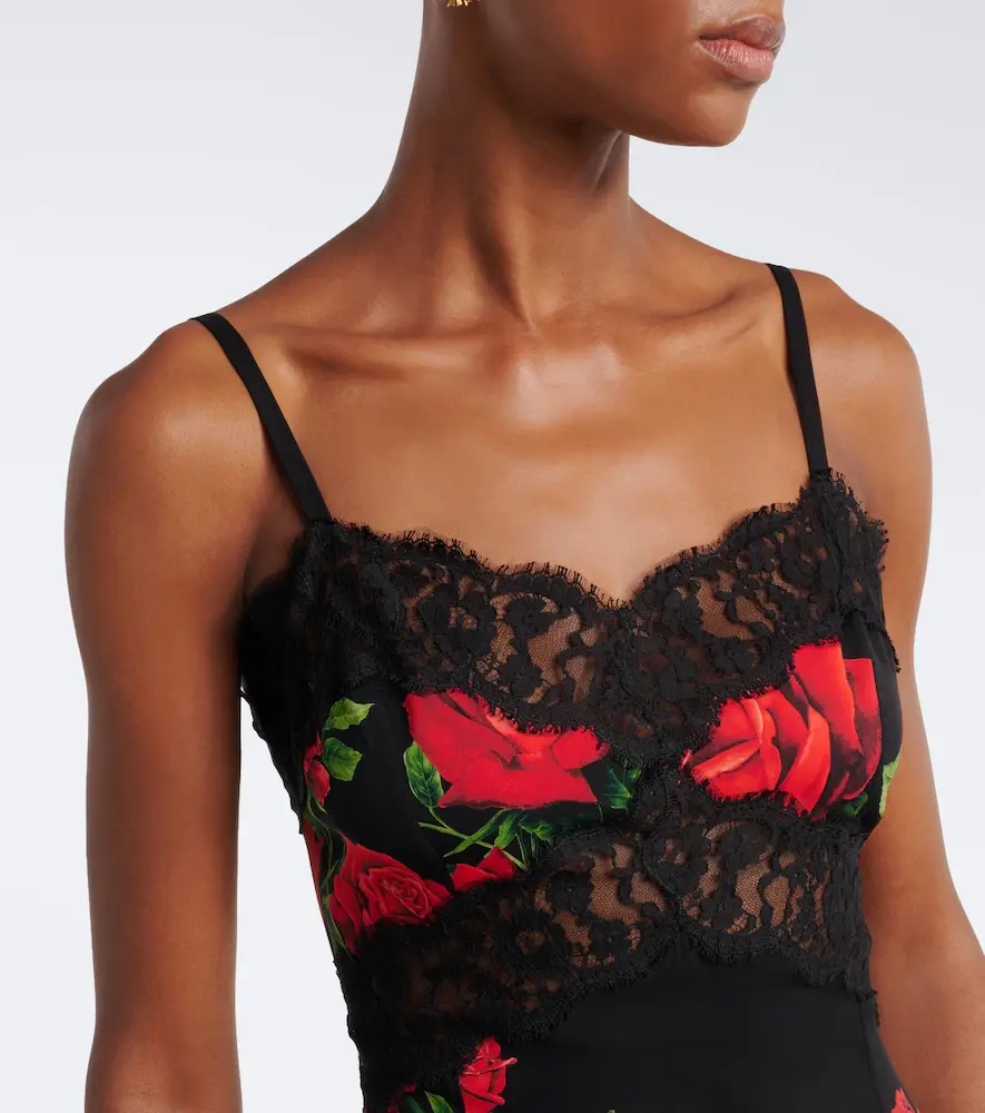Dolce & Gabbana Charmeuse silk and cotton-blend slip dress | Thumbnail 5 Dolce & Gabbana Charmeuse silk and cotton-blend slip dress | Thumbnail 5