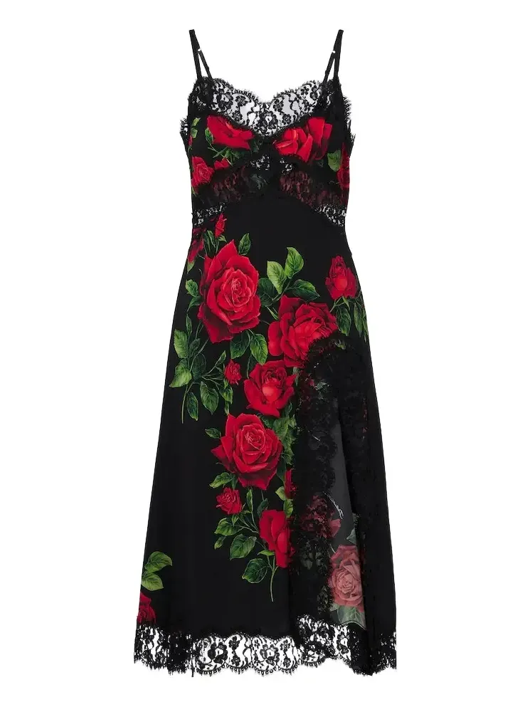 Charmeuse silk and cotton-blend slip dress
