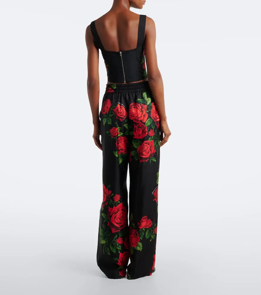 Dolce & Gabbana Floral silk wide-leg palazzo pants | Thumbnail 2