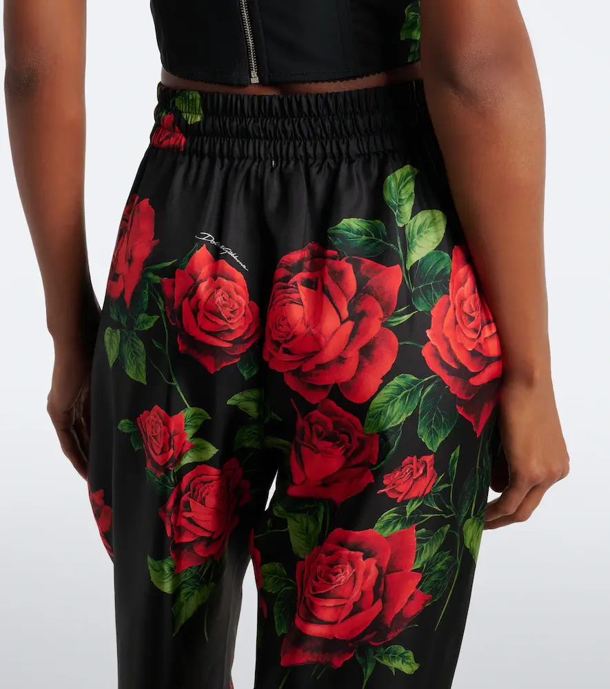 Dolce & Gabbana Floral silk wide-leg palazzo pants | Thumbnail 3
